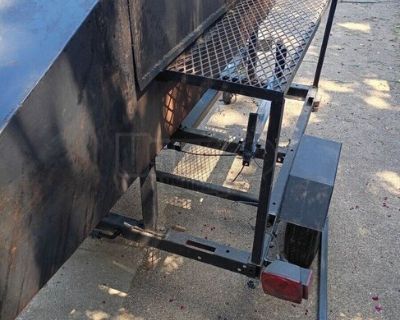 Custom Built - 2014 4' x 5' Open BBQ Smoker Trailer with Double Grill