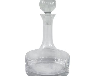 1960s Mid Century English Glass Decanter