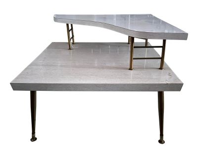 1960s Vintage Mid-Century Modern Piano-Shaped Table