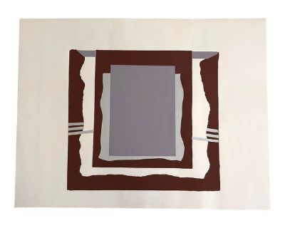 Mid Century Modern Silkscreen Print on Paper by Barbara Beck