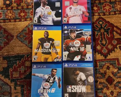 6 x ps4 games for 30$