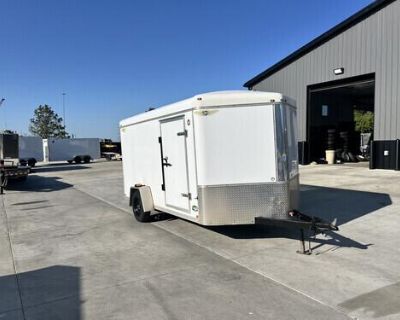 2004 H&H 7x12 + 2V Nose 76 in Tall Rear Ramp Enclosed Cargo Trailer