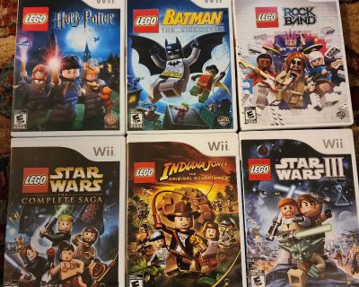 6 x lego games for wii - all for 30$
