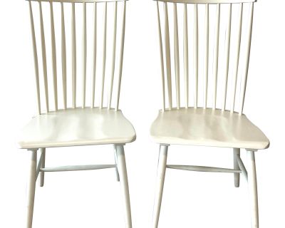 Modern Farmhouse Spindle Dining Chairs - Set of 2