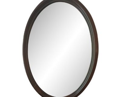 1990s Henkel Harris Mahogany Oval Mirror