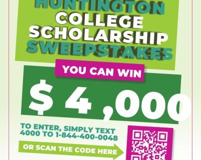 Huntington's College Scholarship Sweepstakes