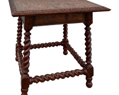 Theodore Alexander Jacobean Oak End Table