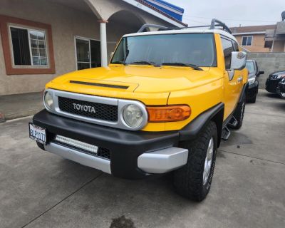 Mileage: 167,808. Year: 2007. Make: Toyota. Model: FJ Cruiser. Trim: Sport Utility 2D. Automatic transmission. Exterior: Yellow. Interior: Black. Interior: Stability Control, Dual Air Bags, V6 4.0 Liter, Cassette, Towing Pkg, Off-Road Pkg, Premium Wheels, Power Steering, Tilt Wheel, Oversize Off-Road Tires, AM/FM Stereo, Power Windows, Grille Guard, Traction Control, Roof Rack, Automatic, Power...