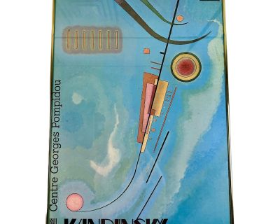 Vintage Framed Kandinsky Pompidou Gallery Poster Printed in France in 1981