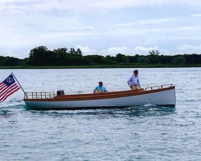 The 1906 Elco Electric Launch "Willow" is fully equipped and primed for an exciting summer in 2024. This charming vessel has been recently upgraded with a modern 2020 electric drive system and has undergone extensive refinishing. In 2022, she received a stunning overhead canopy supported by brass poles, a custom canvas cockpit cover, and elegant brass rub rails, ensuring she stands out wherever...