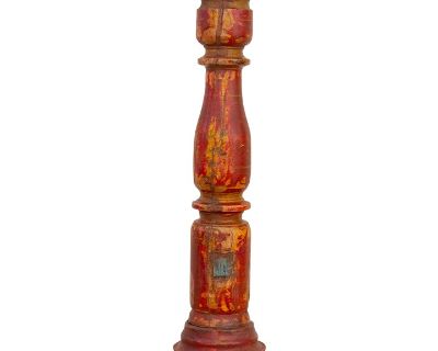 Tall Indian Folk Candle Holder