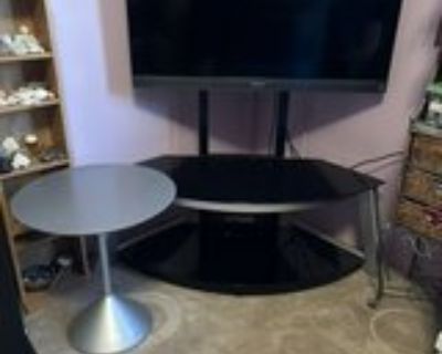 Tv stand with side table