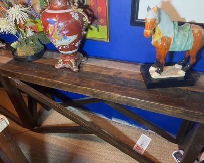 One of Two Plank Sofa or Console Tables
