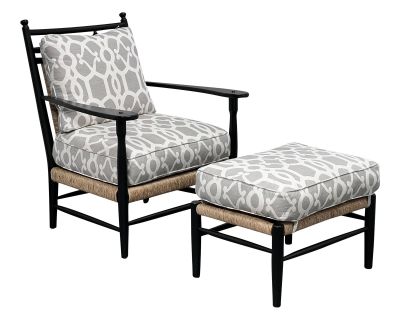 Redford House Abigail Rush Lounge Chair + Ottoman, Set