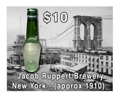 JACOB RUPPERT EXTRA BEER (NY PRE-PROHIBITION BOTTLE)