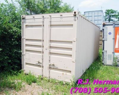 20 ft Storage Container With Overhead Door