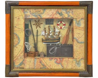 Model Miniature Ship Workshop Wall Decor