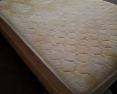 Used queen size bed with mattress cover