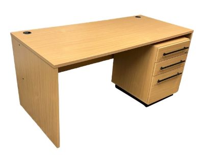 Contemporary Maple Finish Office Desk