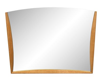Post Modern Italian Maple Finish Wall Mirror
