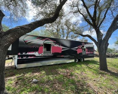 Mighty, 40-foot Low Boy Mobile Kitchen - Pony Express / Chaparrel Travel Trailer / 2004