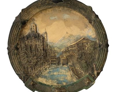 1900s Austria Cityscape Display Plate