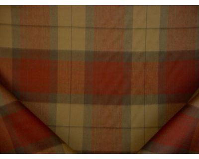 Sandra Jordan P1010 Alpaca Plaid Harvest Rust Brown Upholstery Fabric - 1-3/8 Yards