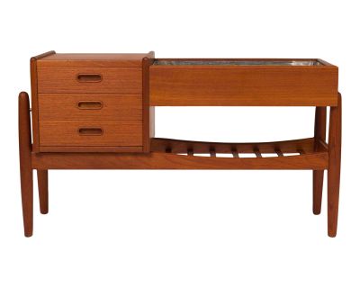 Vintage 1960s Danish Teak Plater/Side Table by Arne Wahl Iversen for Vinde Møbelfabrick