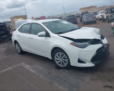 Salvage White 2018 Toyota Corolla Le