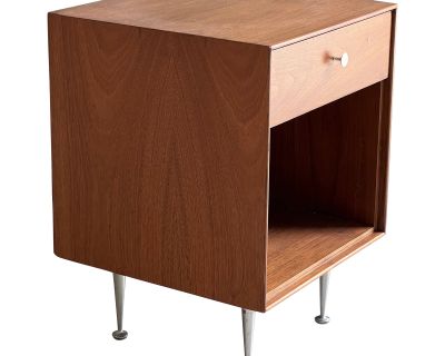 Mid Century Herman Miller Thin Edge Walnut Nightstand