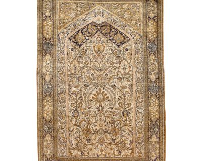 Pasargad N Y Persian Qum Pure Silk Hand Knotted Area Rug - 3'6" X 5'4"