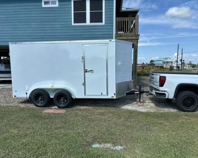 2026 Stallion enclosed trailer with 5000 pound axles. 7X14 with double doors in
