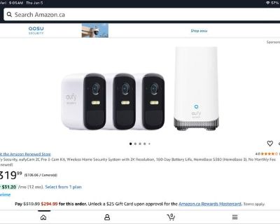 EUFY Home Security Camera System (Eufy Cam 2C Pro Plus)