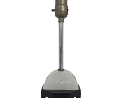 Vintage 1930s Art Deco Black & White Slag Glass Lamp — Globe Specialty Co.
