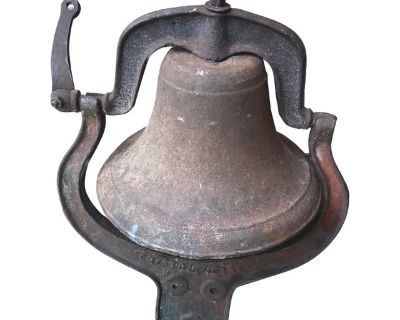 1800s Crystal Metal No 3 Complete Cast Iron Bell