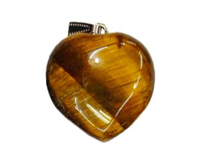 Tigers Eye Pendant Heart Shape