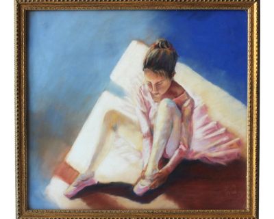 Signed Framed Pastel "Ballerina"