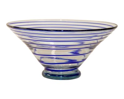 Hand-Blown Glass Centerpiece Italian Art Glass Dish Bowl 1970's