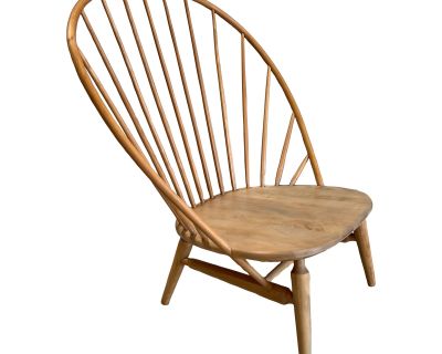 Vintage Hans Wegner Peacock Style Spindle Back Chair