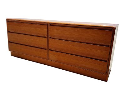 1960s 6-Drawer Danish Teak Dresser Made by Torring Mobelfabrik Vintage Mid Century Modern