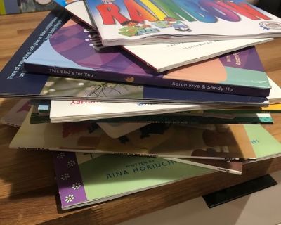 Pile of kids books