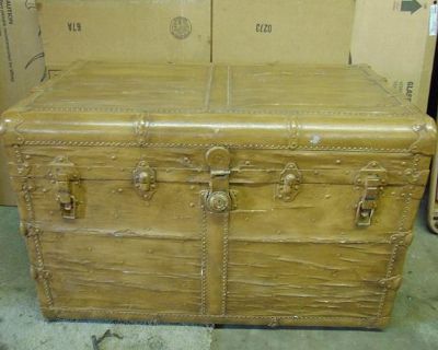 Upcycled awhile back Antique Vintage Steamer Storage Trunk