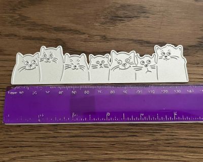 Line of cats metal cutting die for card making and scrapbooking