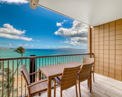 Avg / night: $721. Seventh-floor oceanfront condo with gym, pool & high-speed WiFi | Located in Kihei, HI | 4.76 Stars | 2 Bed, 2 Bath | No Pets. No pets. Max 4 guests. Enjoy a beautiful wide view of the beach, ocean, and mountain from this corner condo! This retreat is a builder's condo. This means the builder who built the condo picked this retreat as their own because it was a corner condo a...