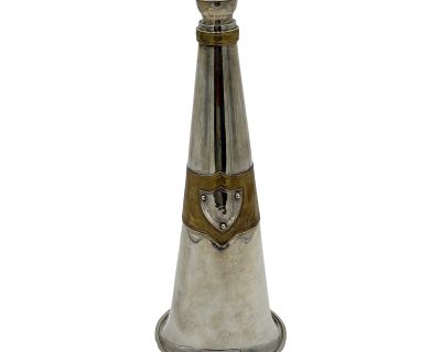 Vintage Ralph Lauren Silver Plate and Brass Fire Trumpet Cocktail Shaker