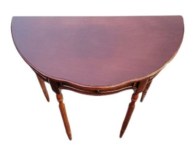 1980s Wooden Demilune Table