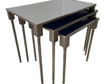 1950s Brass Nesting Tables - Set of 3