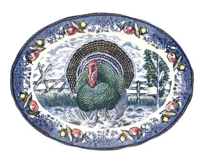 Large Vintage English Turkey Platter