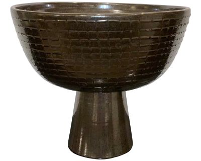 Studio a Home Bronze Glazed Florentine Footed Bowl