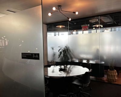 Meeting room. Traditional private offices with floor-to-ceiling glass windows, natural light, flexible lease terms, and the benefits of an inspiring community.
